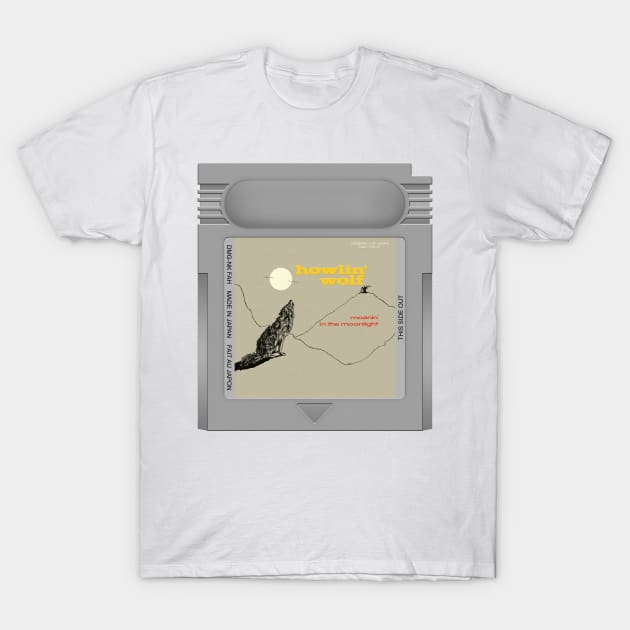 Moanin' in the Moonlight Game Cartridge T-Shirt by PopCarts